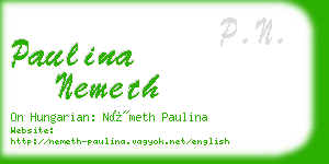 paulina nemeth business card